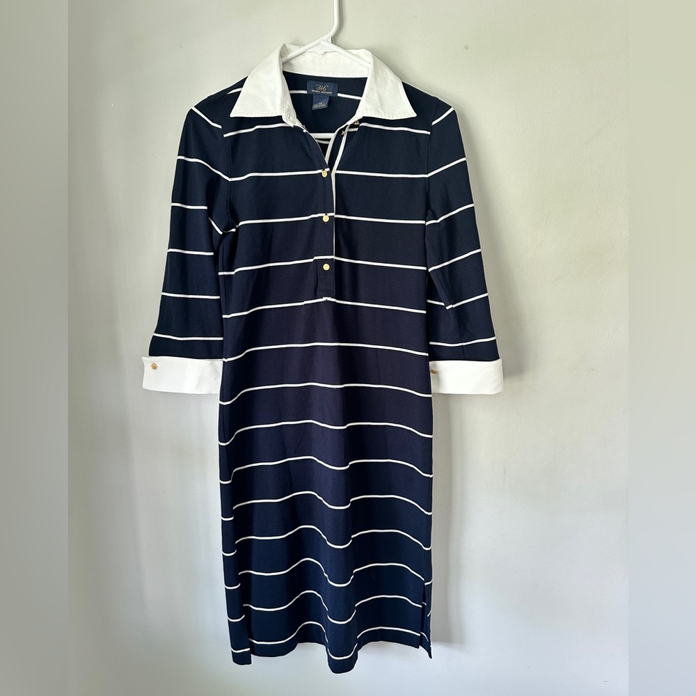 Brooks Brothers 346 Striped Navy Shirtdress  XS - Preppy, Nautical Vibe